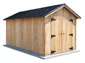 Casetta da giardino - Legno - 340x260x245 cm - Marrone chiaro-Nero - Stile moderno