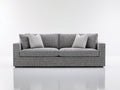 Divano a due posti-Tessuto-185x88x78 cm-Grigio-Design moderno