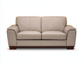 Divano a due posti-Pelle-188x94x86 cm-Beige-Design moderno
