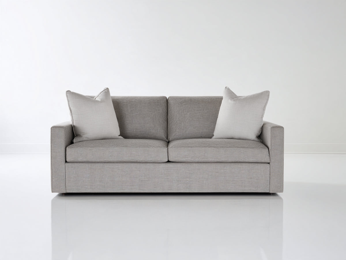 Divano a due posti-Tessuto-190x92x84 cm-Grigio chiaro-Stile contemporaneo