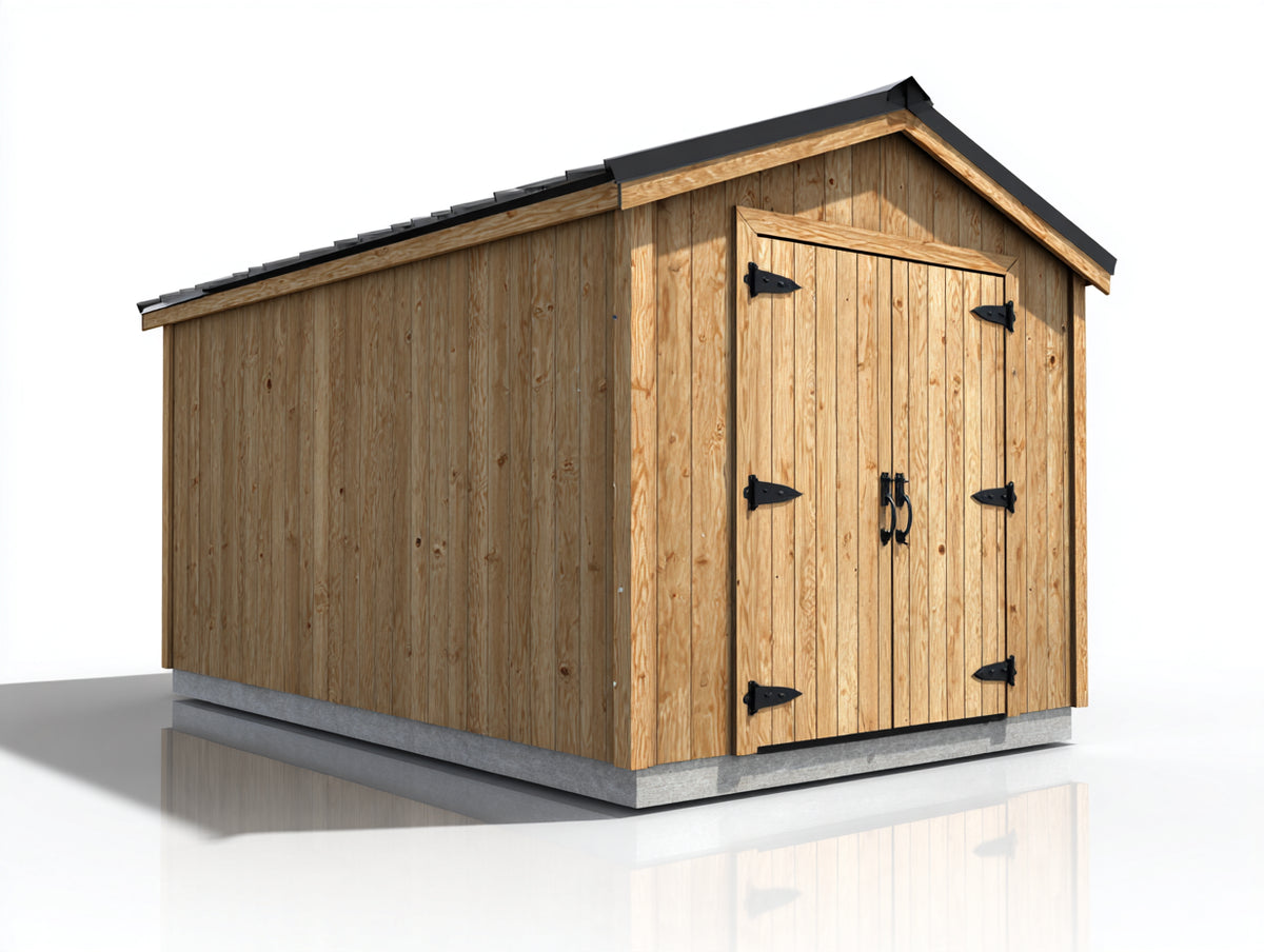 Casetta da giardino - Legno - 270x200x225 cm - Marrone chiaro-Grigio scuro - Stile contemporaneo
