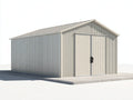 Casetta da giardino - metallo - 500x300x260 cm - grigio chiaro-bianco - stile moderno